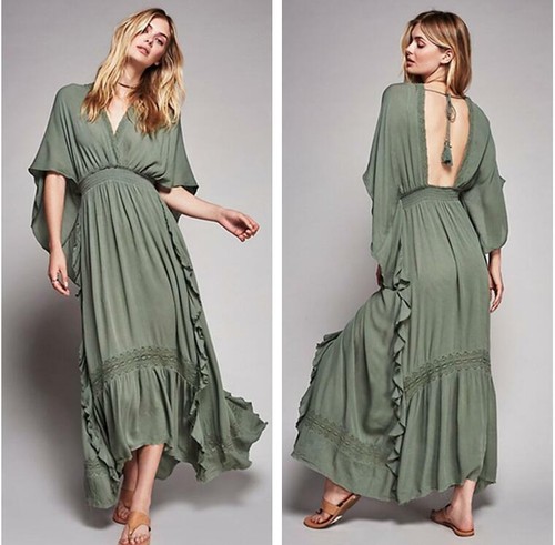 backless linen dress